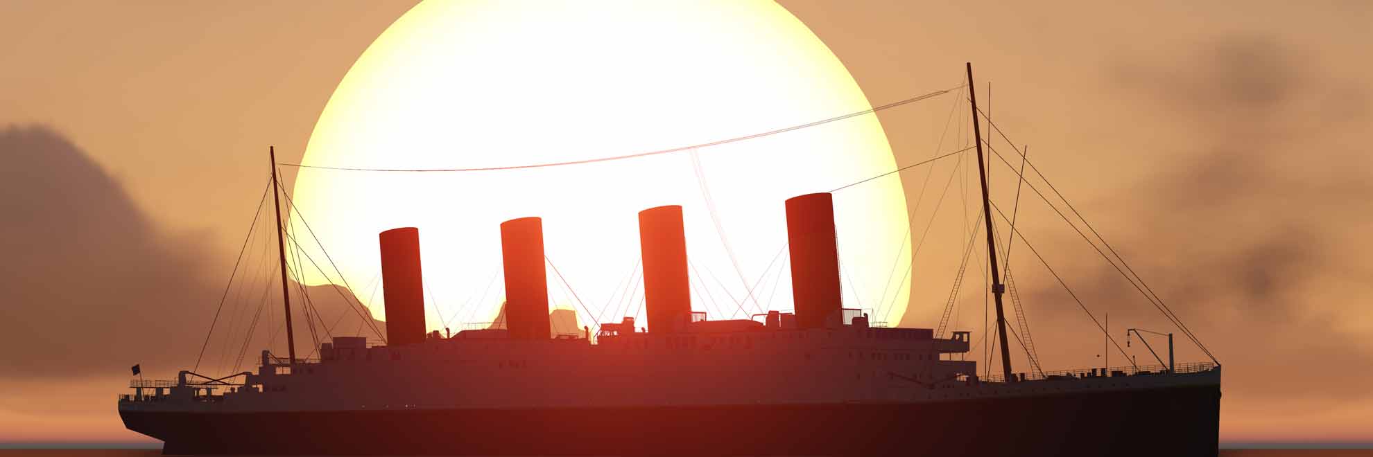titanic sunset